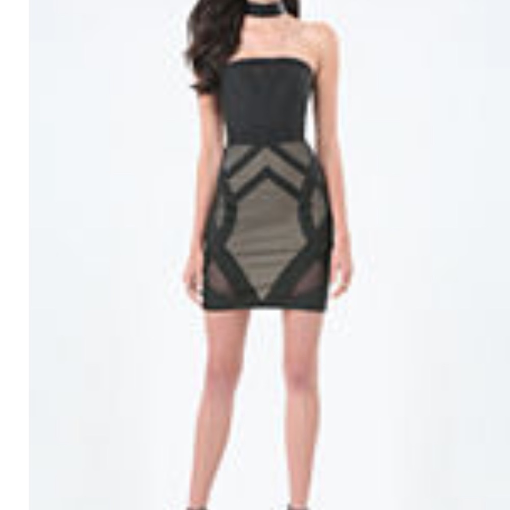 Excellent condition! bebe Crisscross Banded Dress